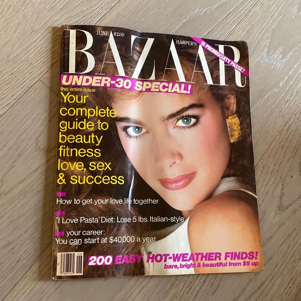 BAZAAR with Brooke Shields. June 1982